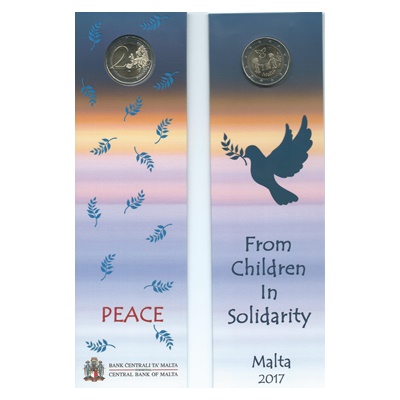 2017 €2 Coin - From Children in Solidarity - PEACE